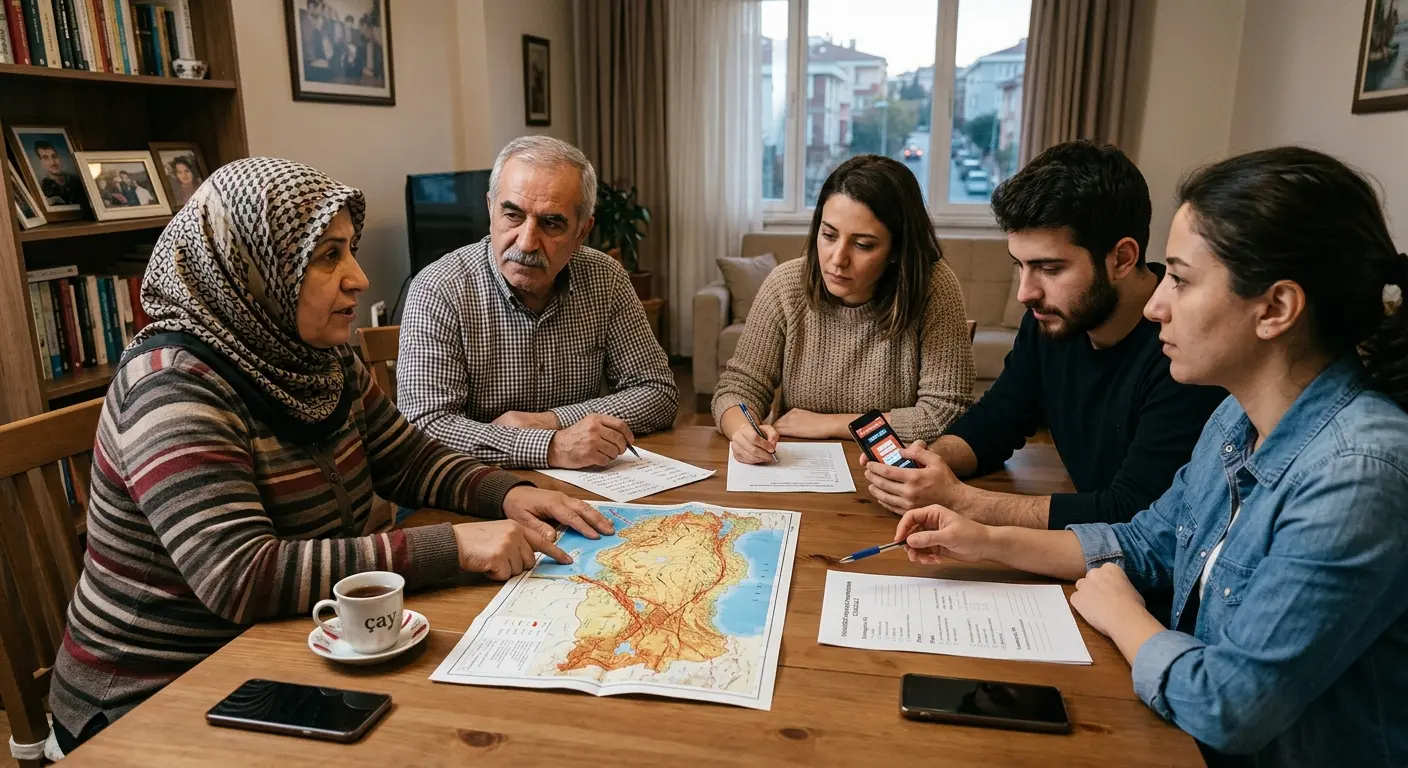 Aile deprem güvenlik planı