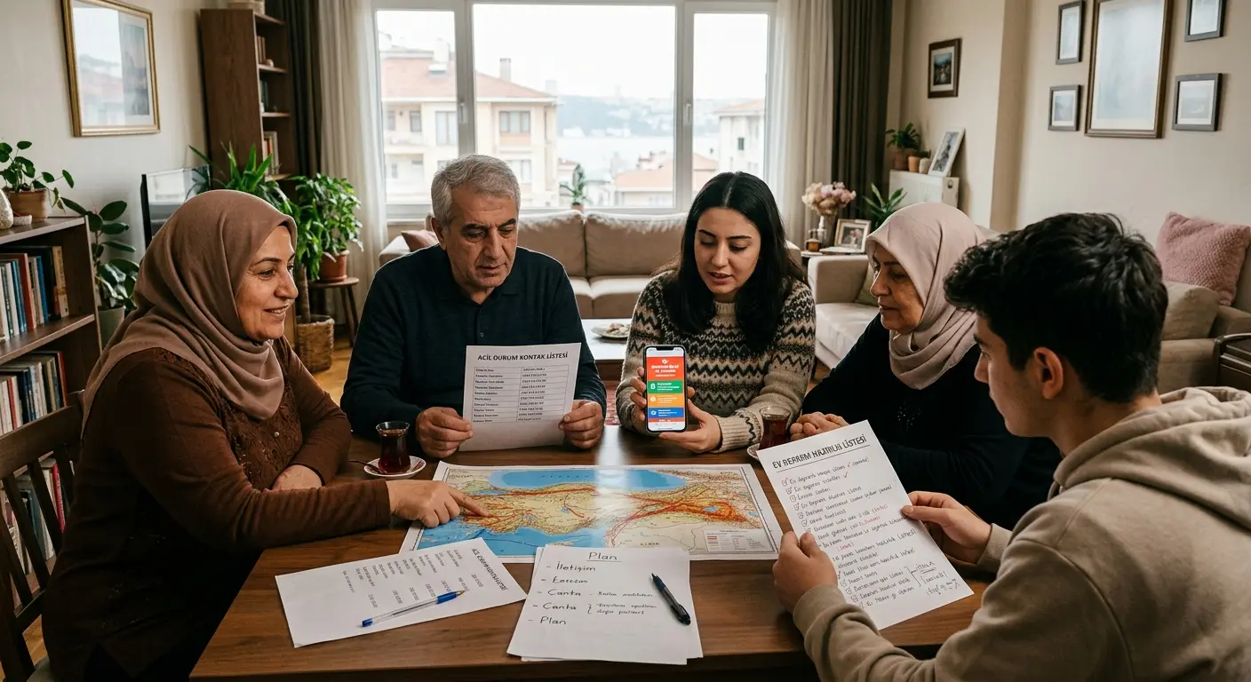 Aile deprem güvenlik planı