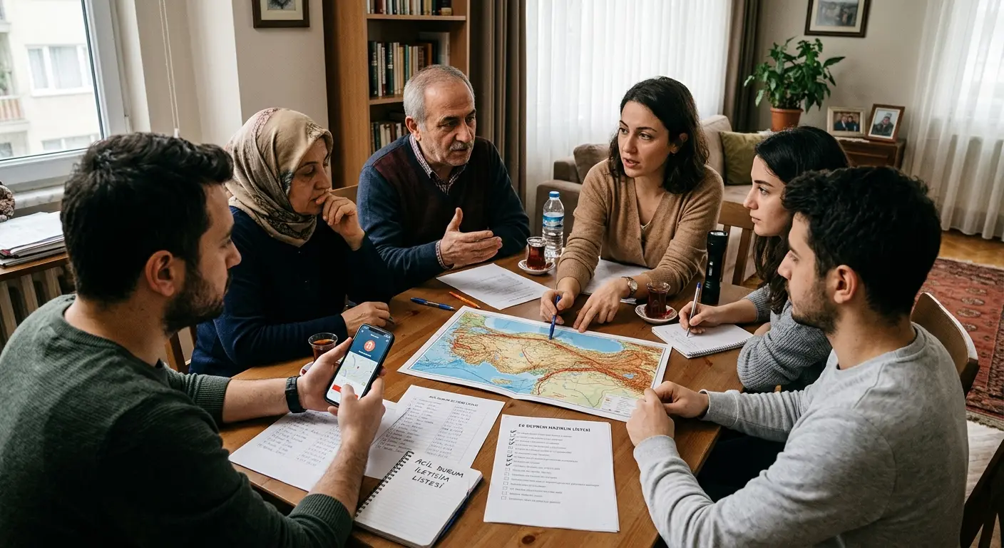 Aile deprem güvenlik planı