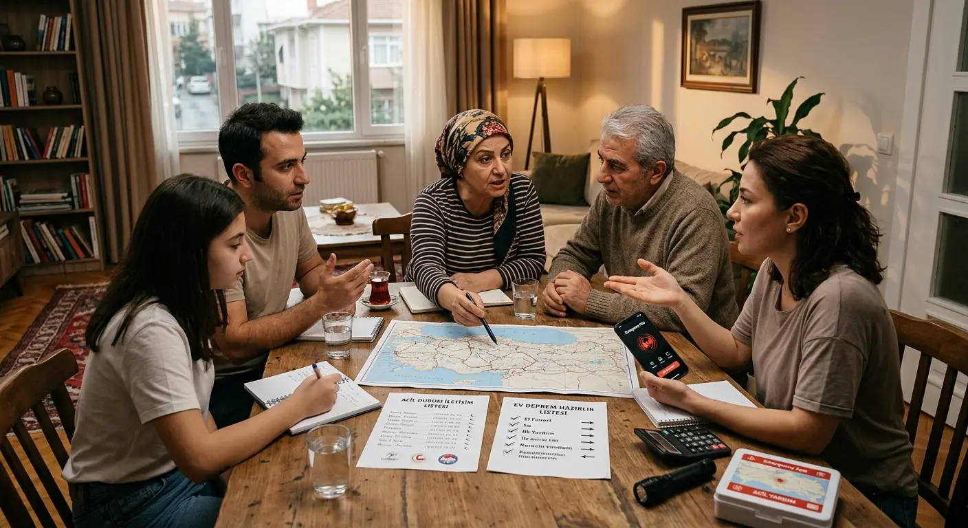 Aile deprem güvenlik planı