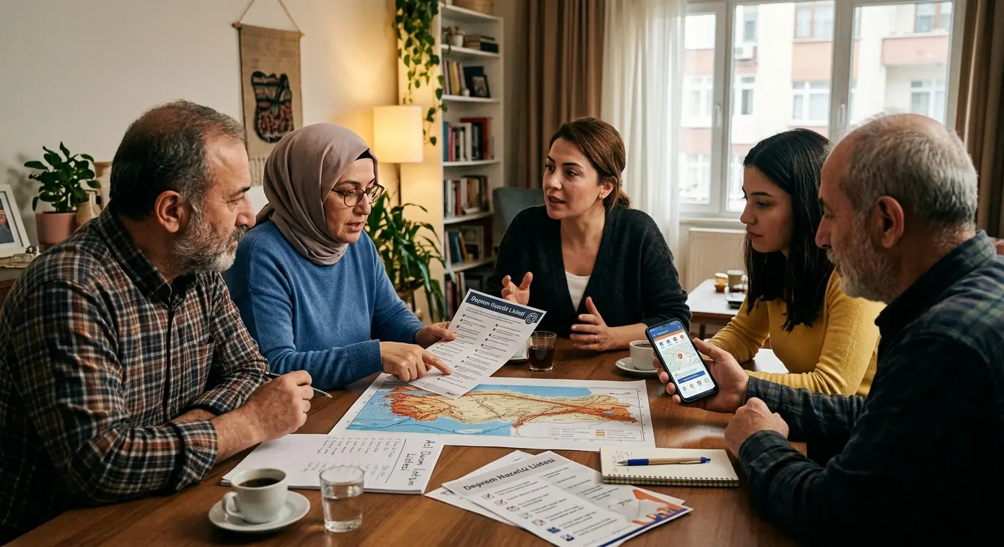 Aile deprem güvenlik planı
