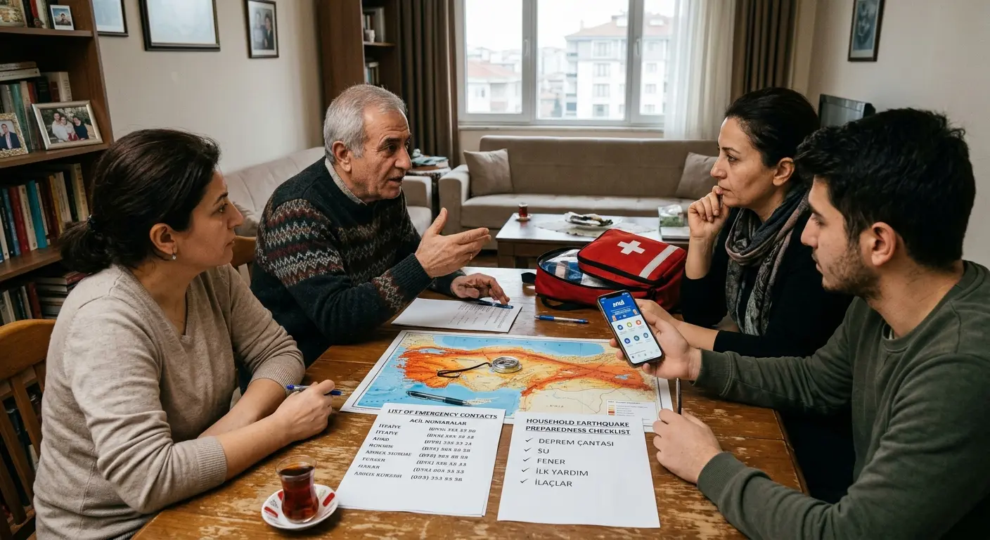 Aile deprem güvenlik planı