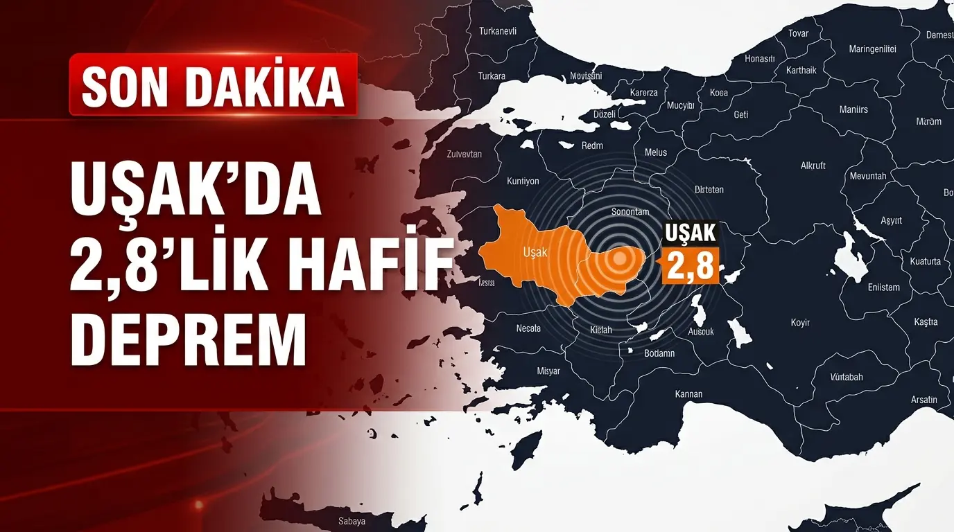 Uşak Deprem Son Dakika: Katrandağı Mevkiinde 2.8 Büyüklüğünde Sarsıntı