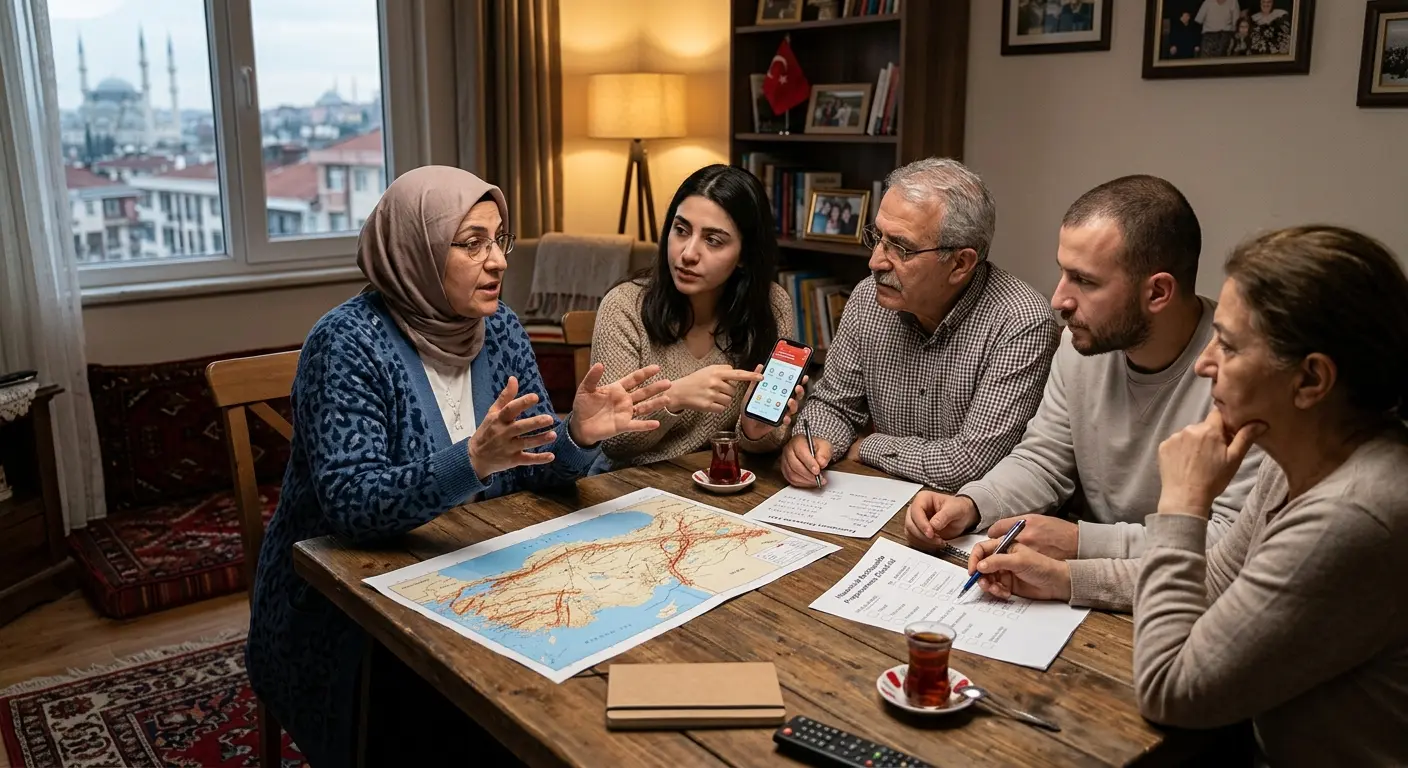 Aile deprem güvenlik planı