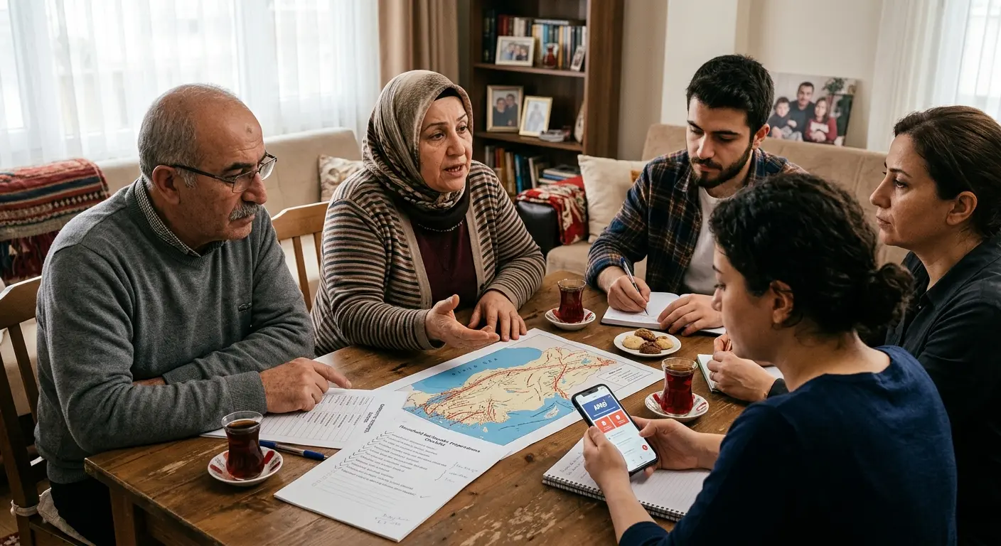 Aile deprem güvenlik planı