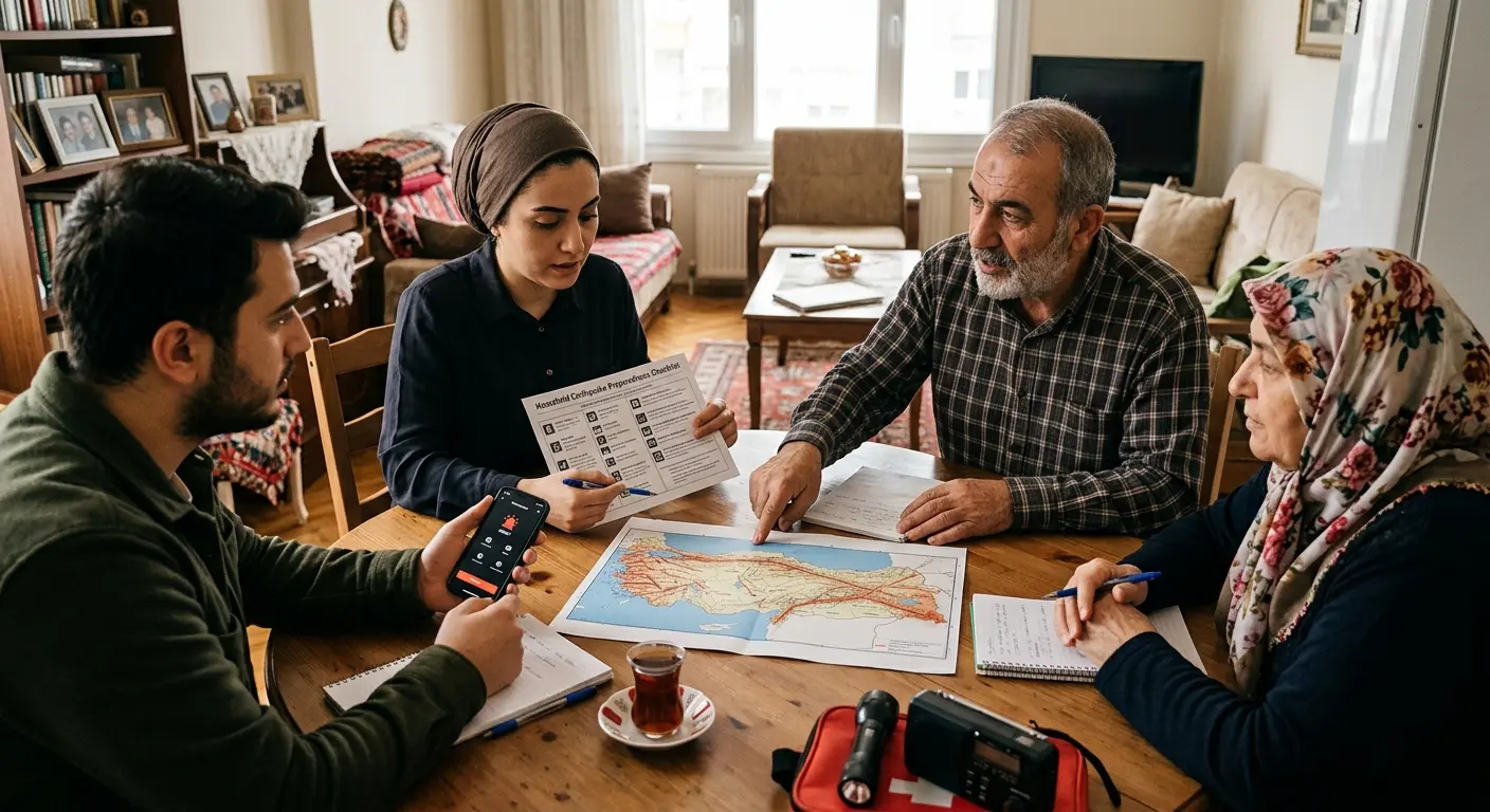Aile deprem güvenlik planı