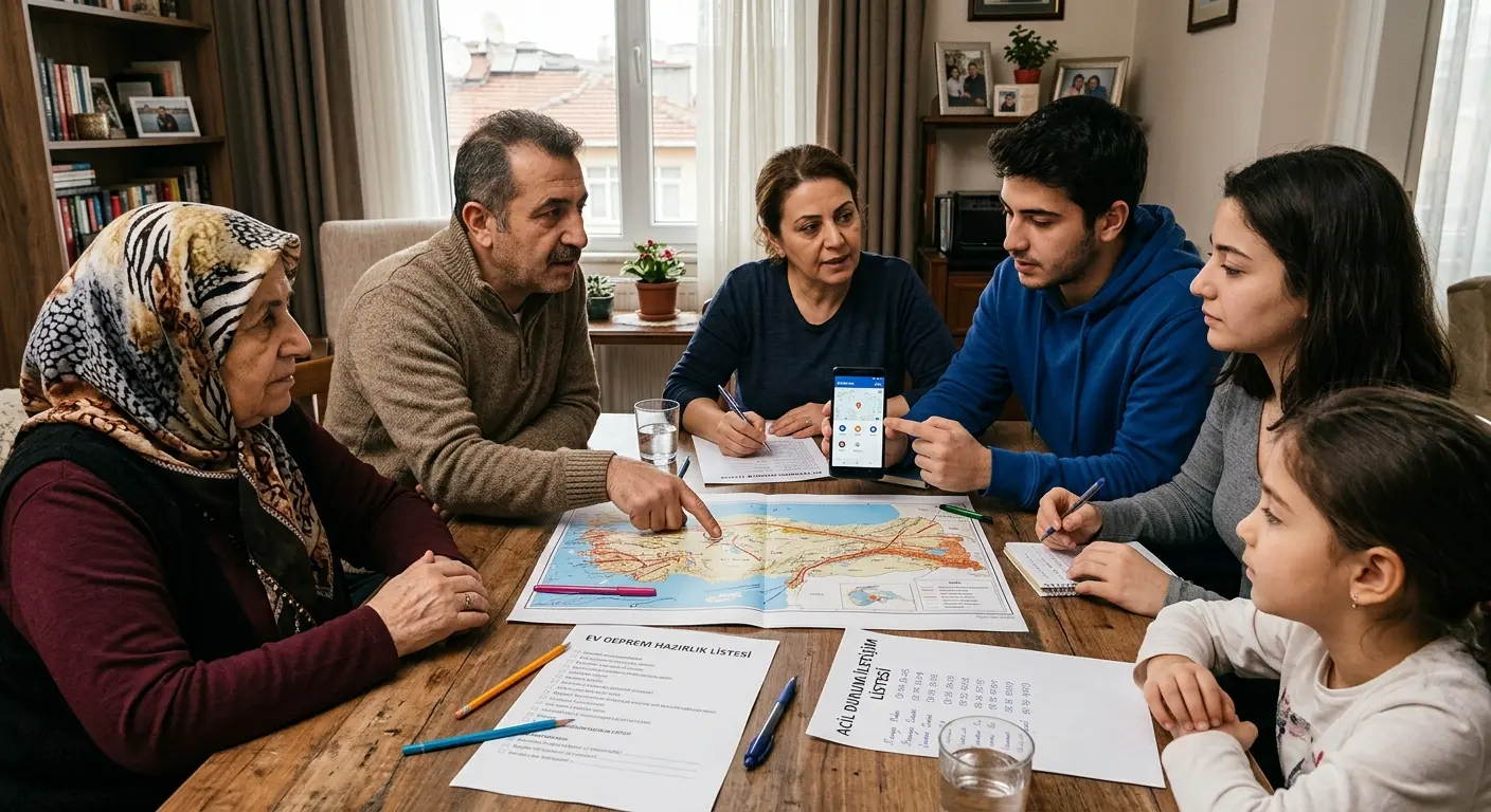 Aile deprem güvenlik planı