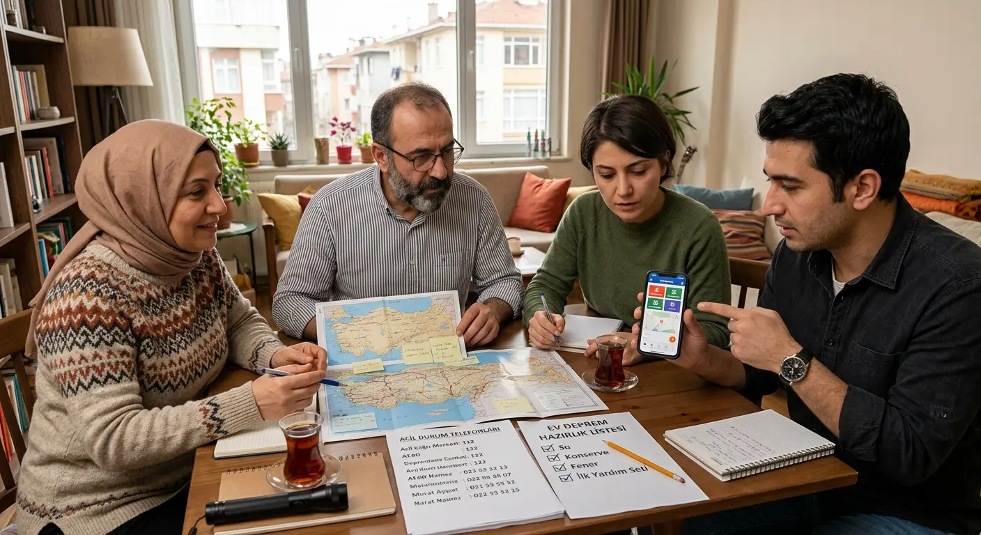 Aile deprem güvenlik planı