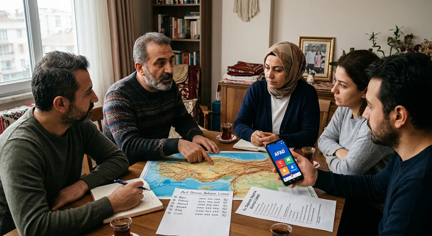 Aile deprem güvenlik planı