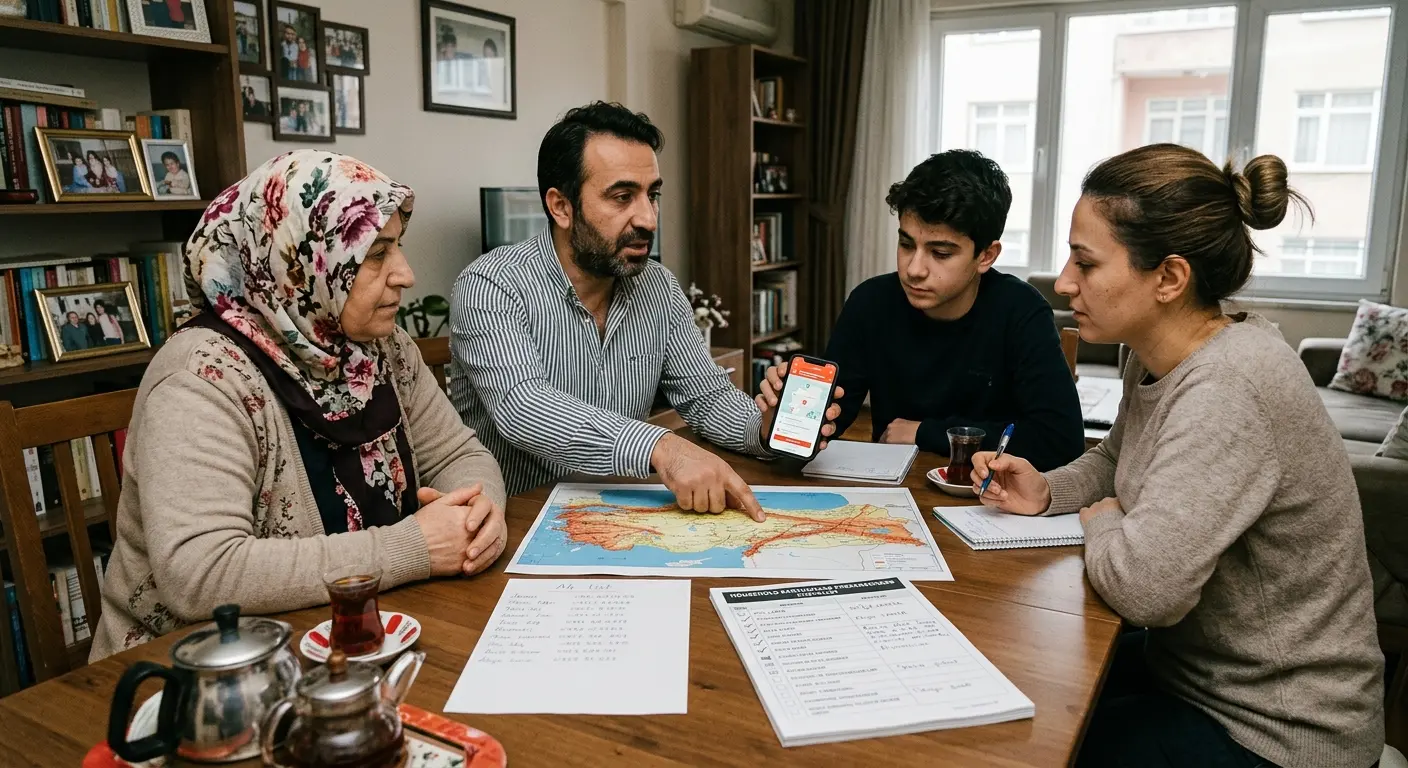 Aile deprem güvenlik planı