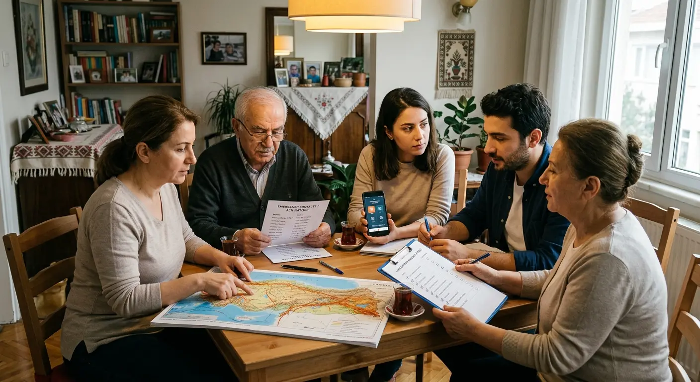 Aile deprem güvenlik planı