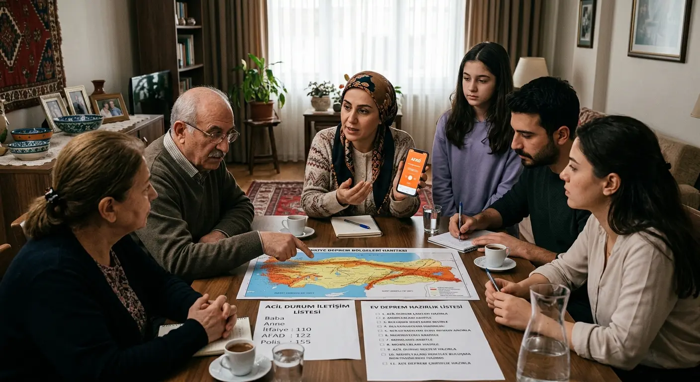 Aile deprem güvenlik planı