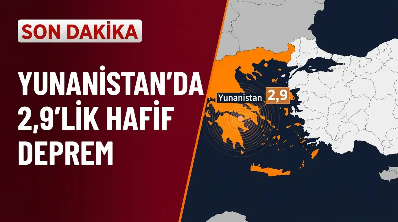 Yunanistan'da 2.9 Büyüklüğünde Deprem Meydana Geldi