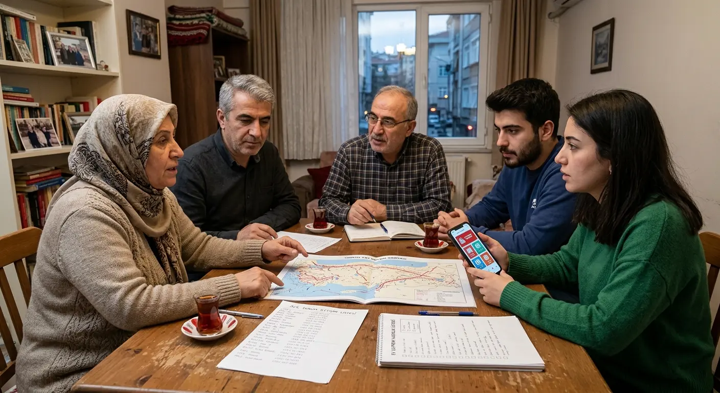 Aile deprem güvenlik planı