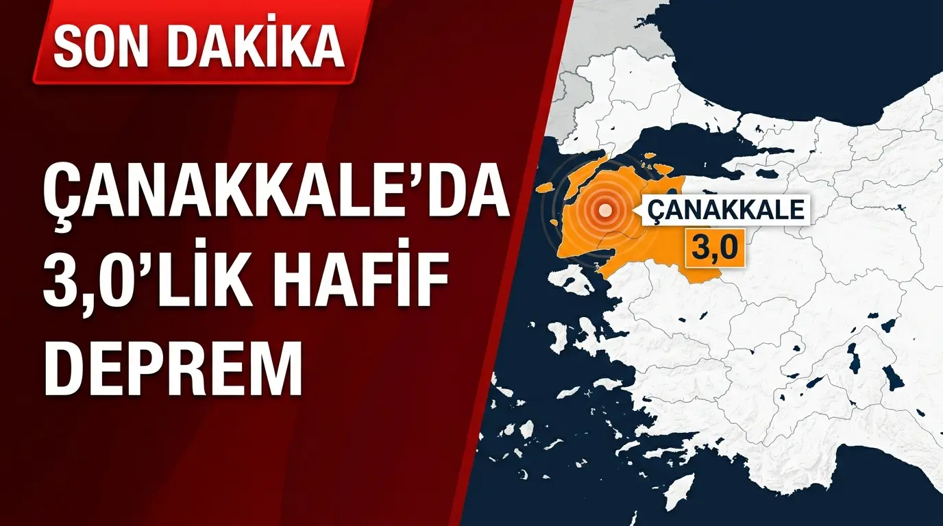 Son Dakika Çanakkale Depremi: Ege Denizi'nde 3 Art Arda Sarsıntı