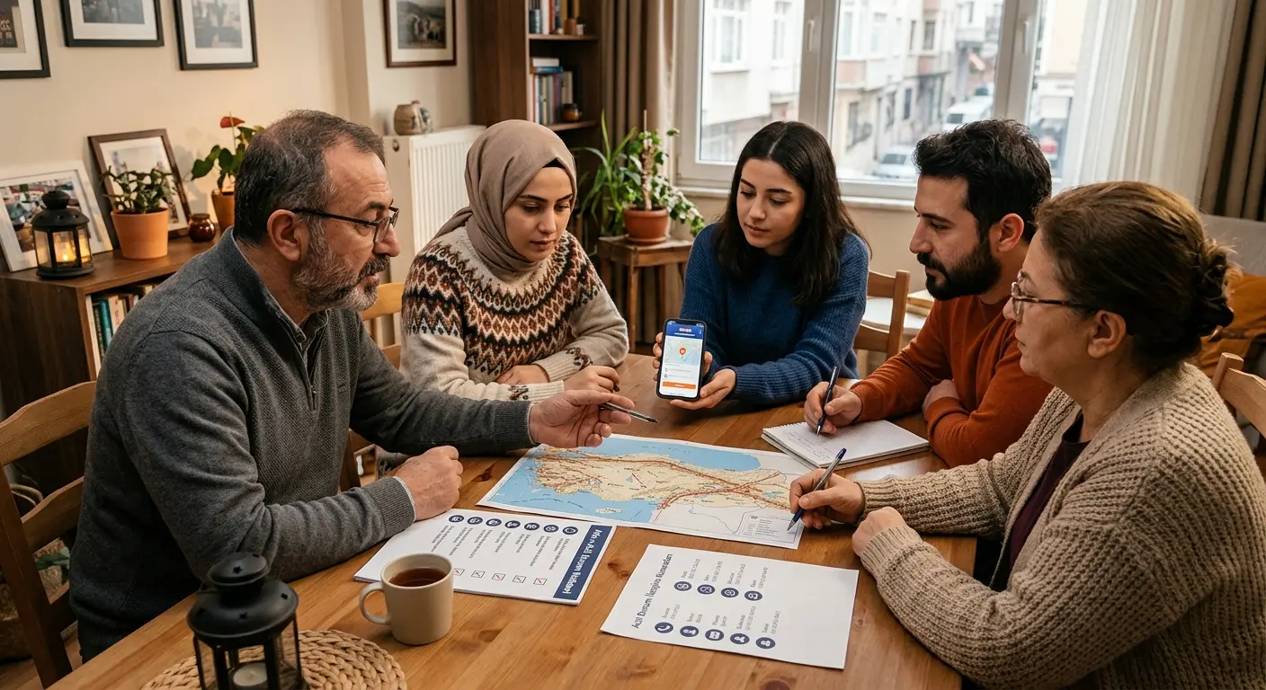 Aile deprem güvenlik planı