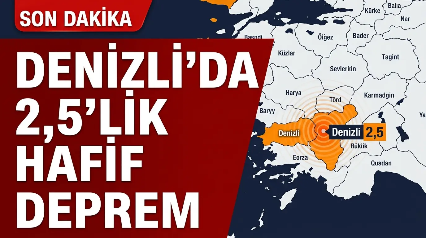 Denizli ve Muğla Sınırında 2.5 Büyüklüğünde Sarsıntı: Son Durum