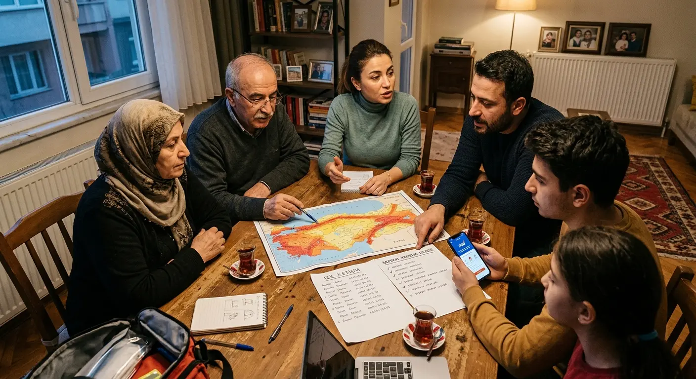 Aile deprem güvenlik planı