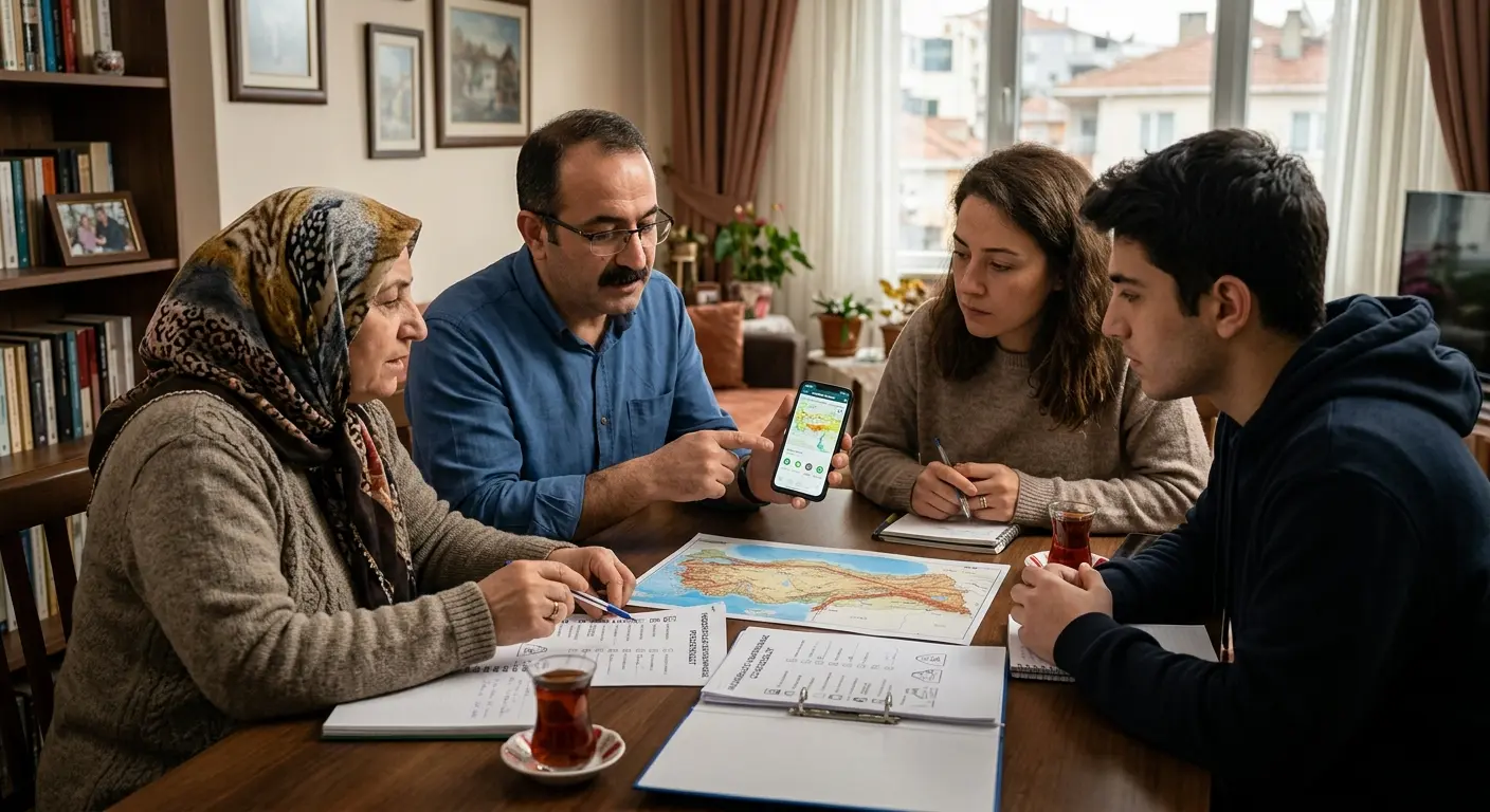 Aile deprem güvenlik planı