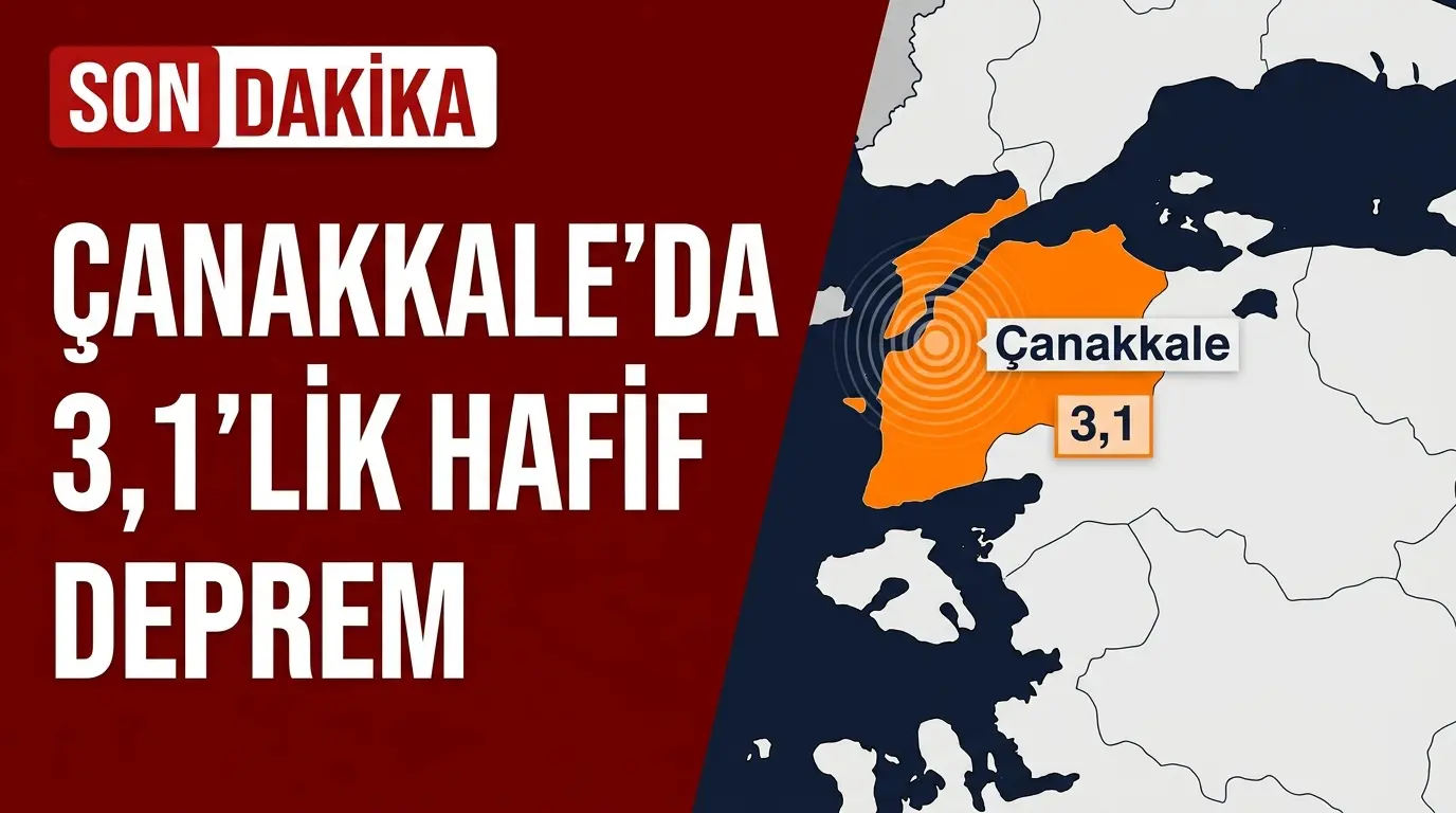 Çanakkale Yakınlarında 3.1 Büyüklüğünde Deprem: Bölgesel Sismik Analiz