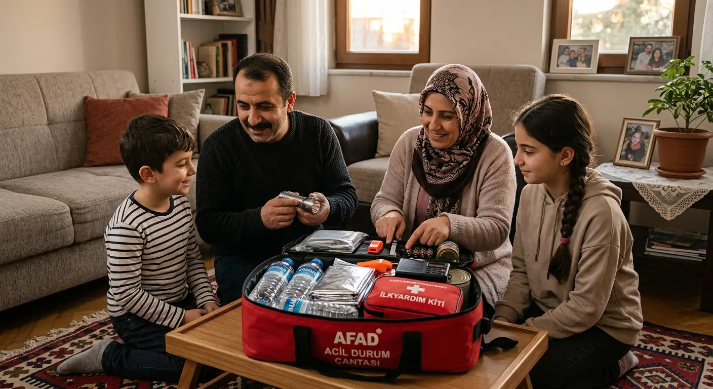 Depreme hazırlık çantası ve acil durum malzemeleri