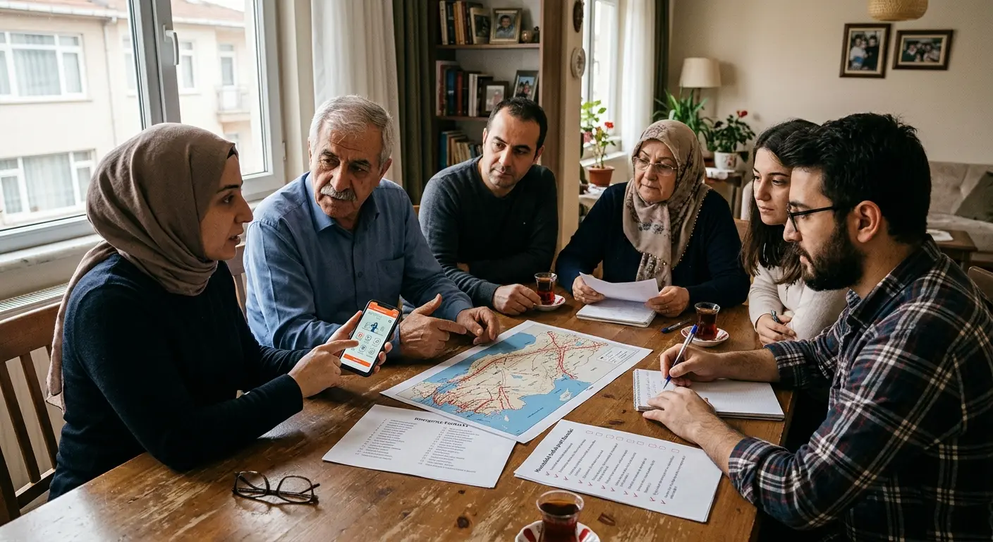 Aile deprem güvenlik planı