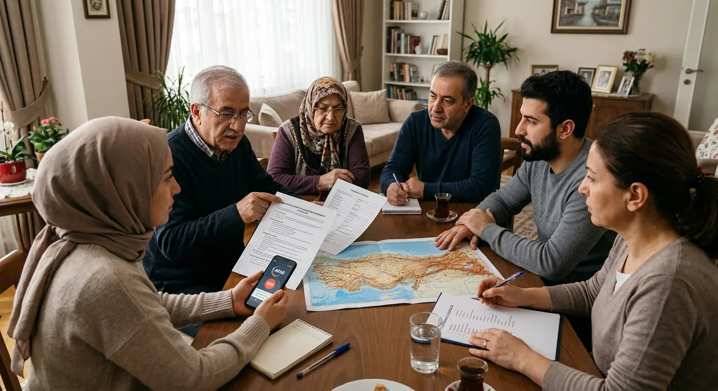 Aile deprem güvenlik planı