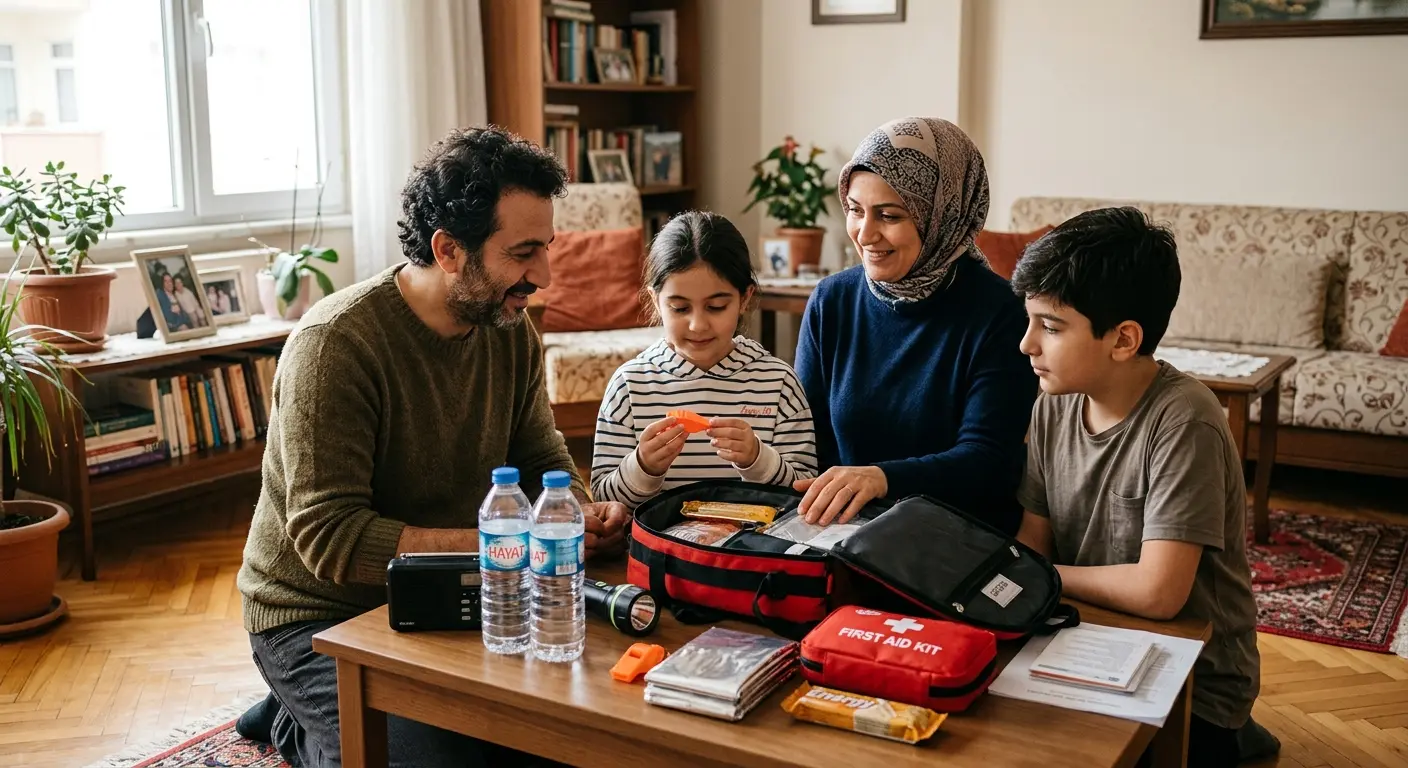 Depreme hazırlık çantası ve acil durum malzemeleri