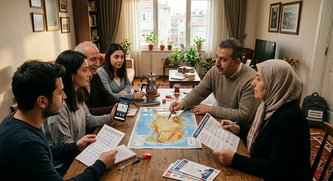 Aile deprem güvenlik planı