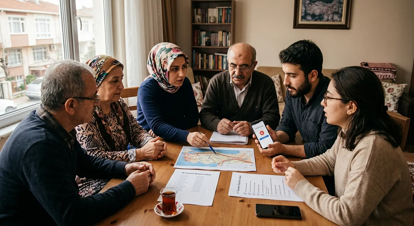 Aile deprem güvenlik planı