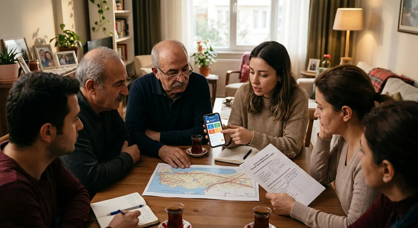 Aile deprem güvenlik planı