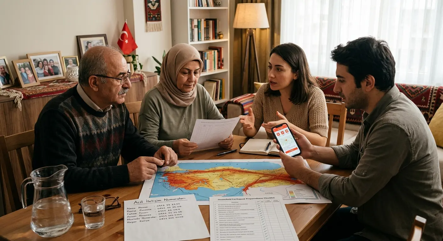 Aile deprem güvenlik planı