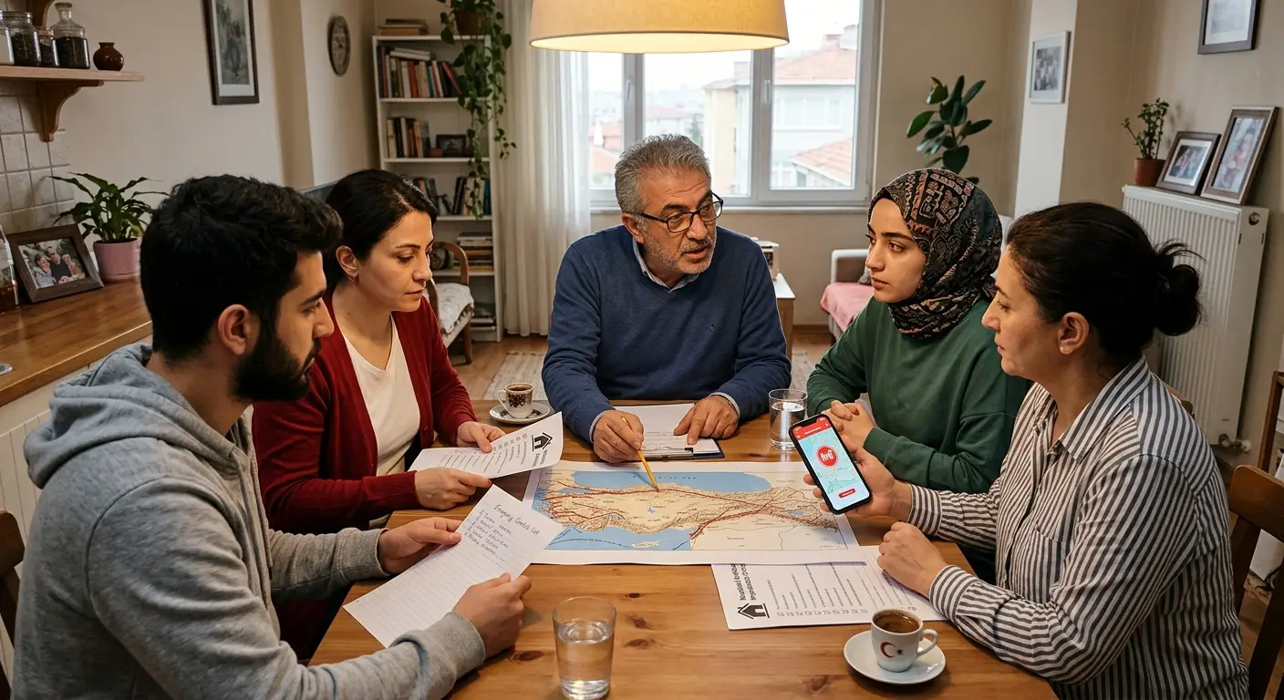 Aile deprem güvenlik planı