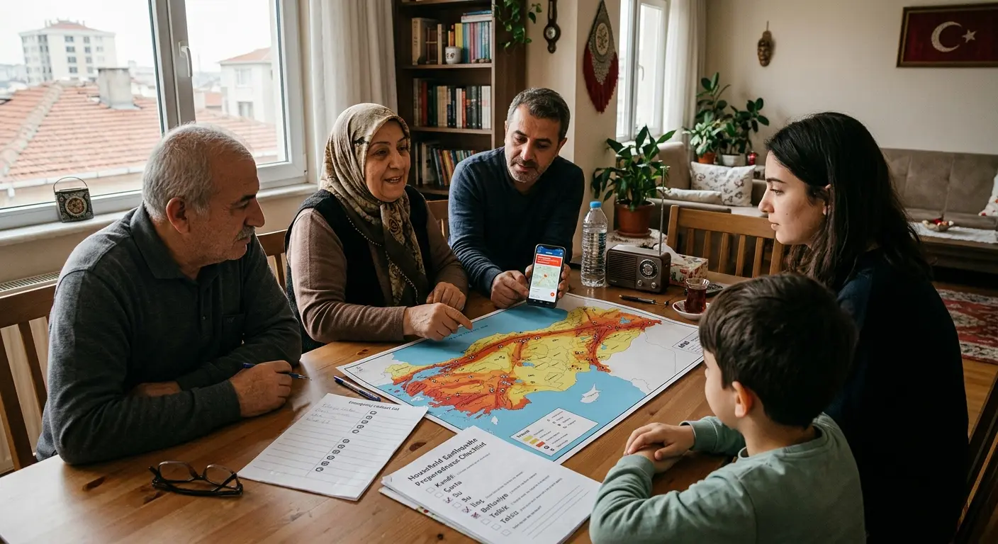 Aile deprem güvenlik planı