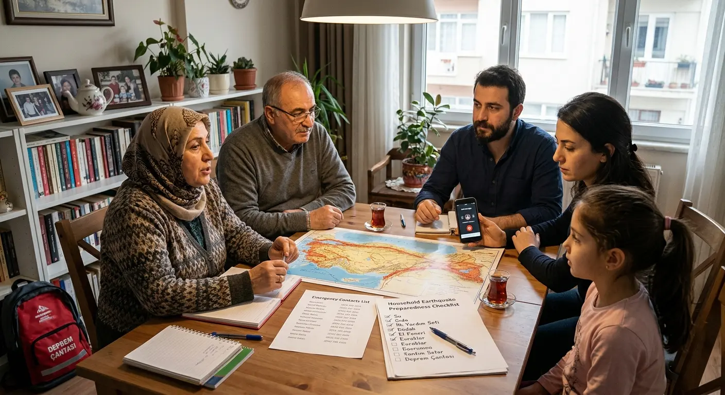 Aile deprem güvenlik planı