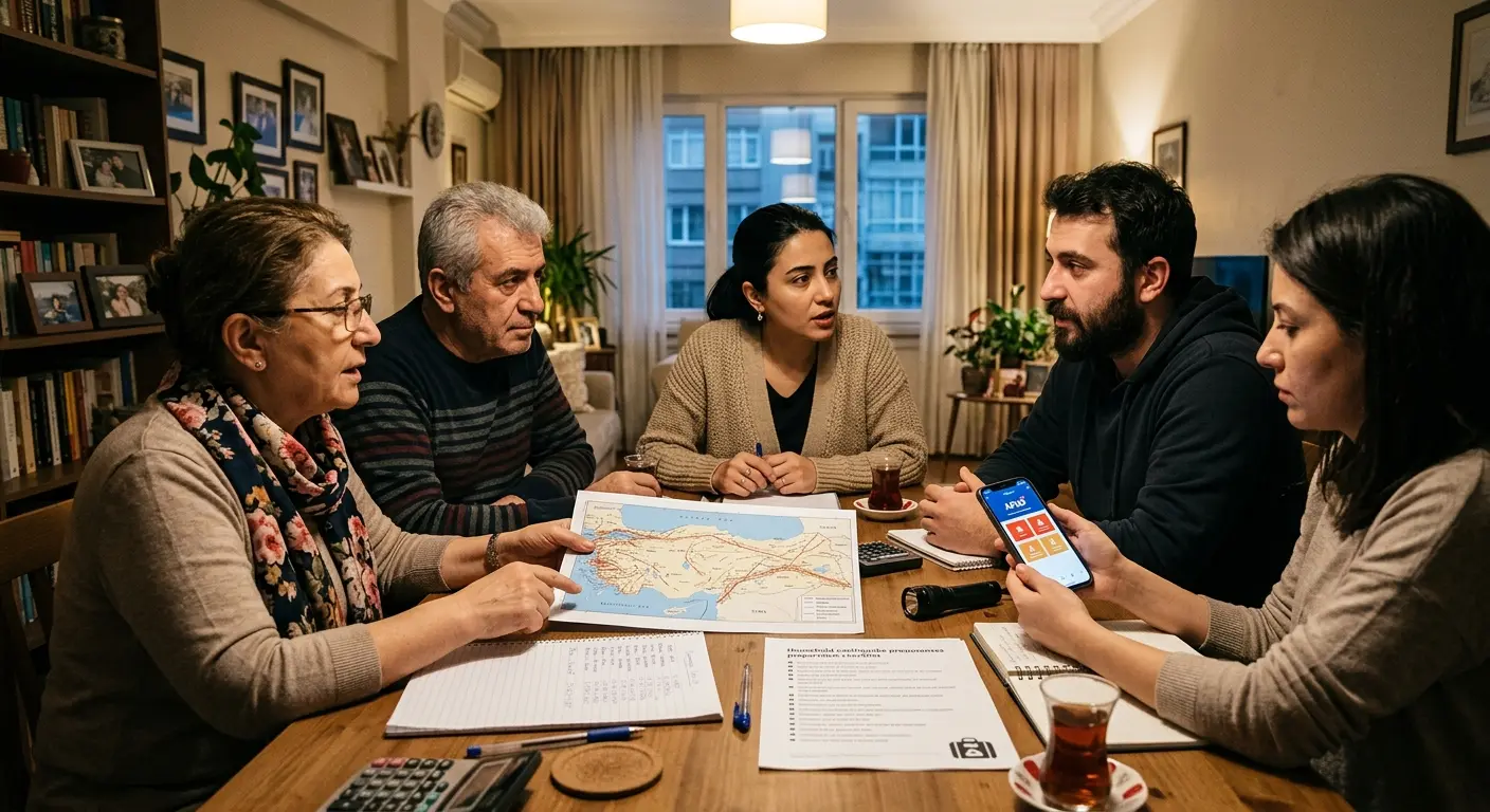 Aile deprem güvenlik planı