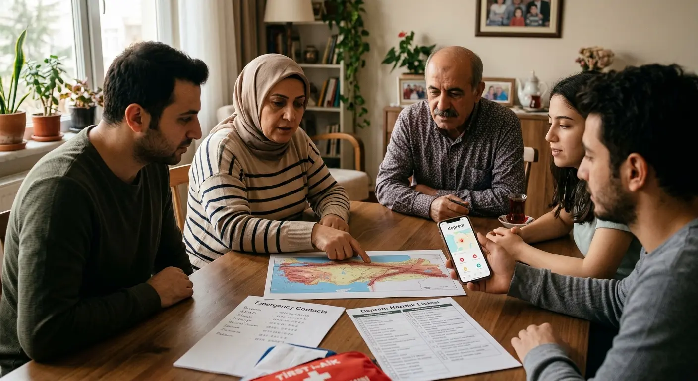 Aile deprem güvenlik planı