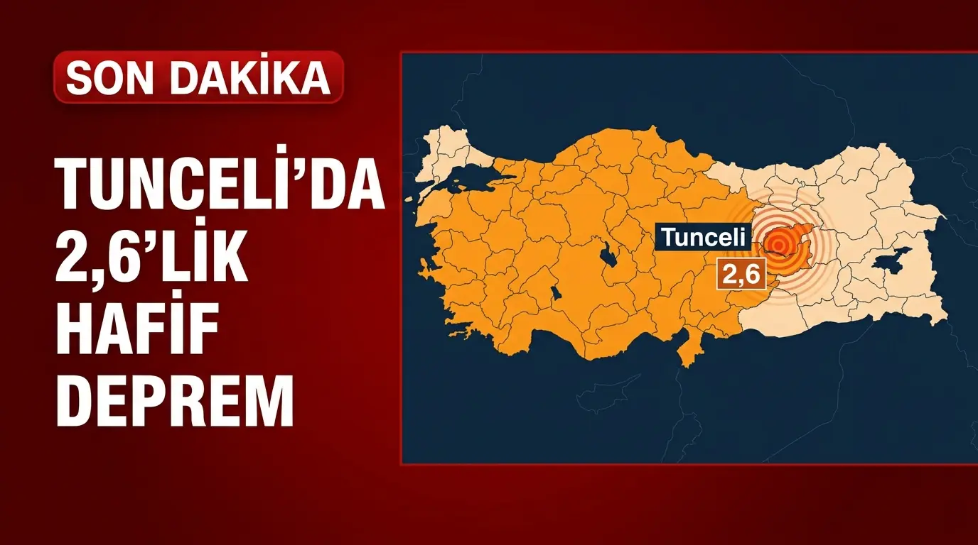 Tunceli Deprem Haberi: Sivrice Merkezli 2.6 Büyüklüğünde Sarsıntı