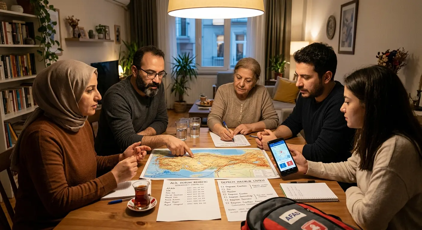 Aile deprem güvenlik planı