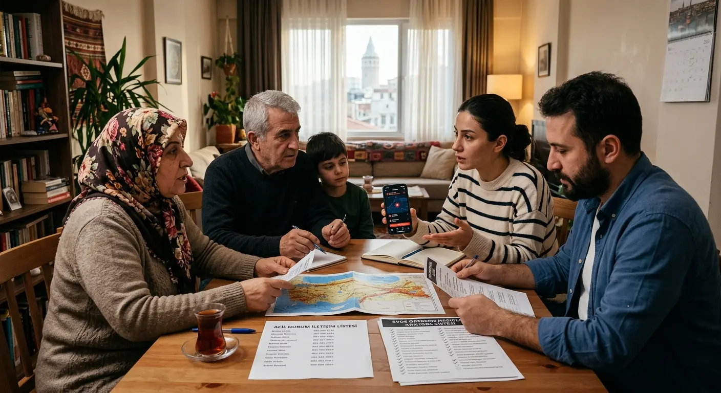 Aile deprem güvenlik planı