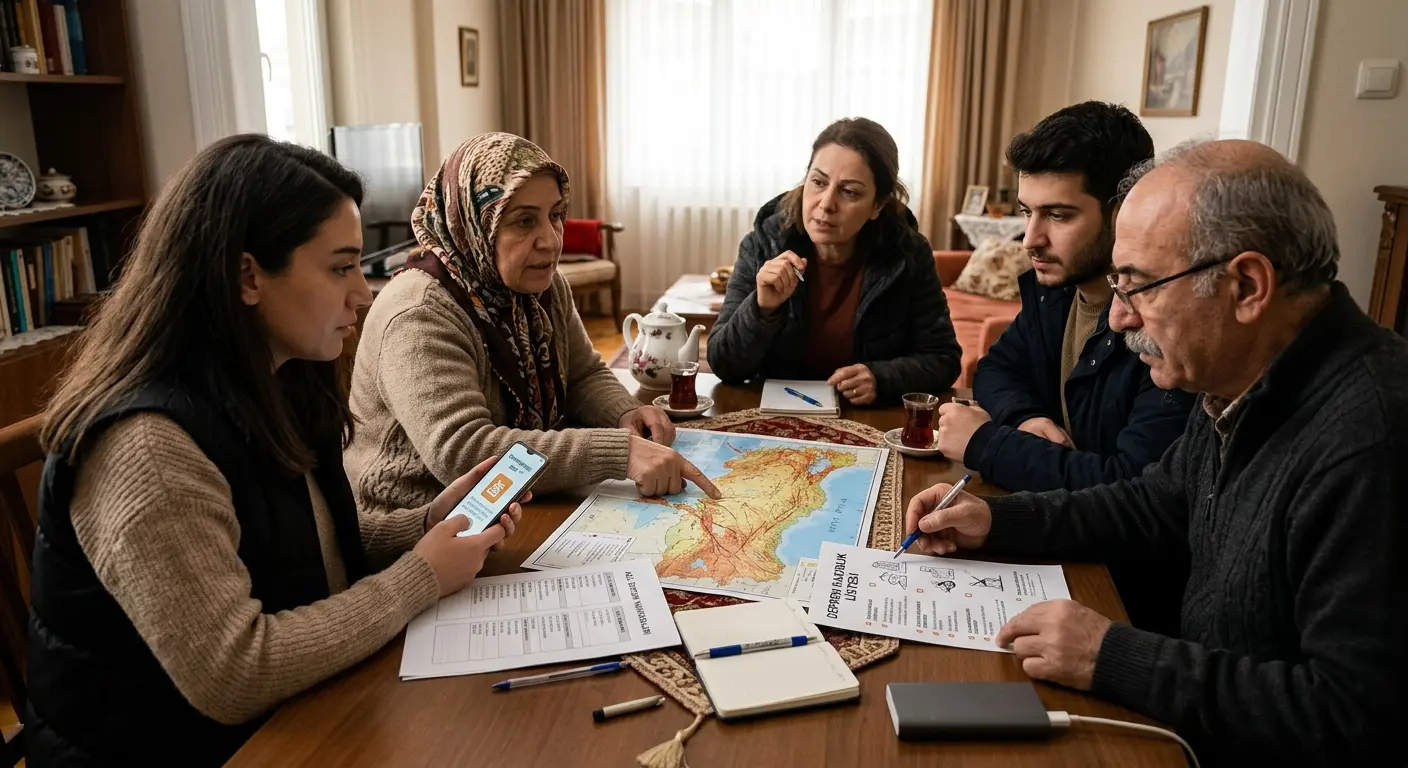 Aile deprem güvenlik planı