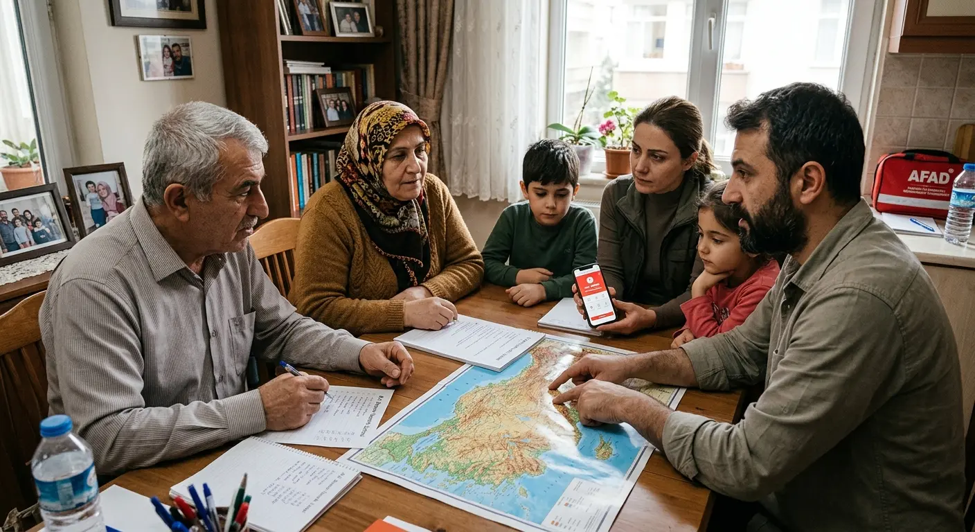 Aile deprem güvenlik planı