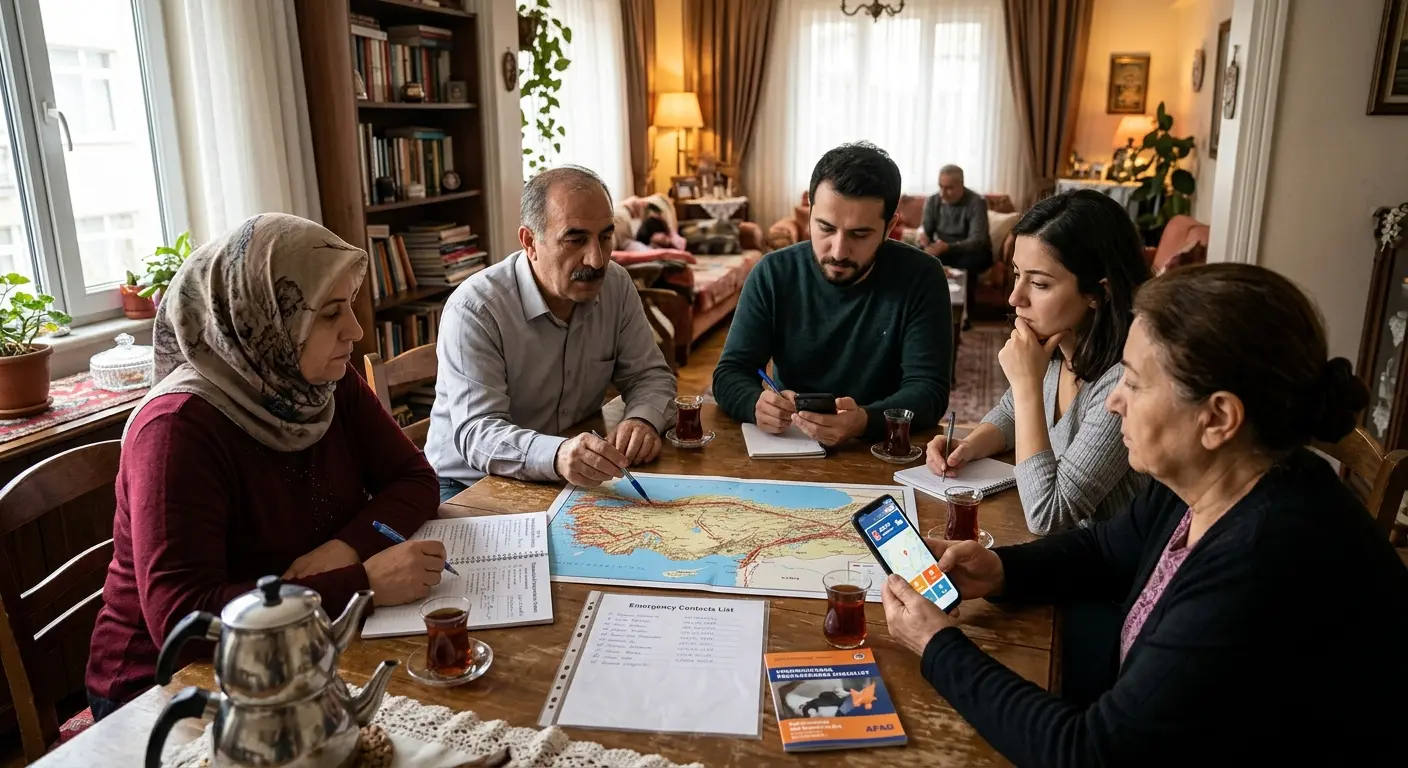 Aile deprem güvenlik planı
