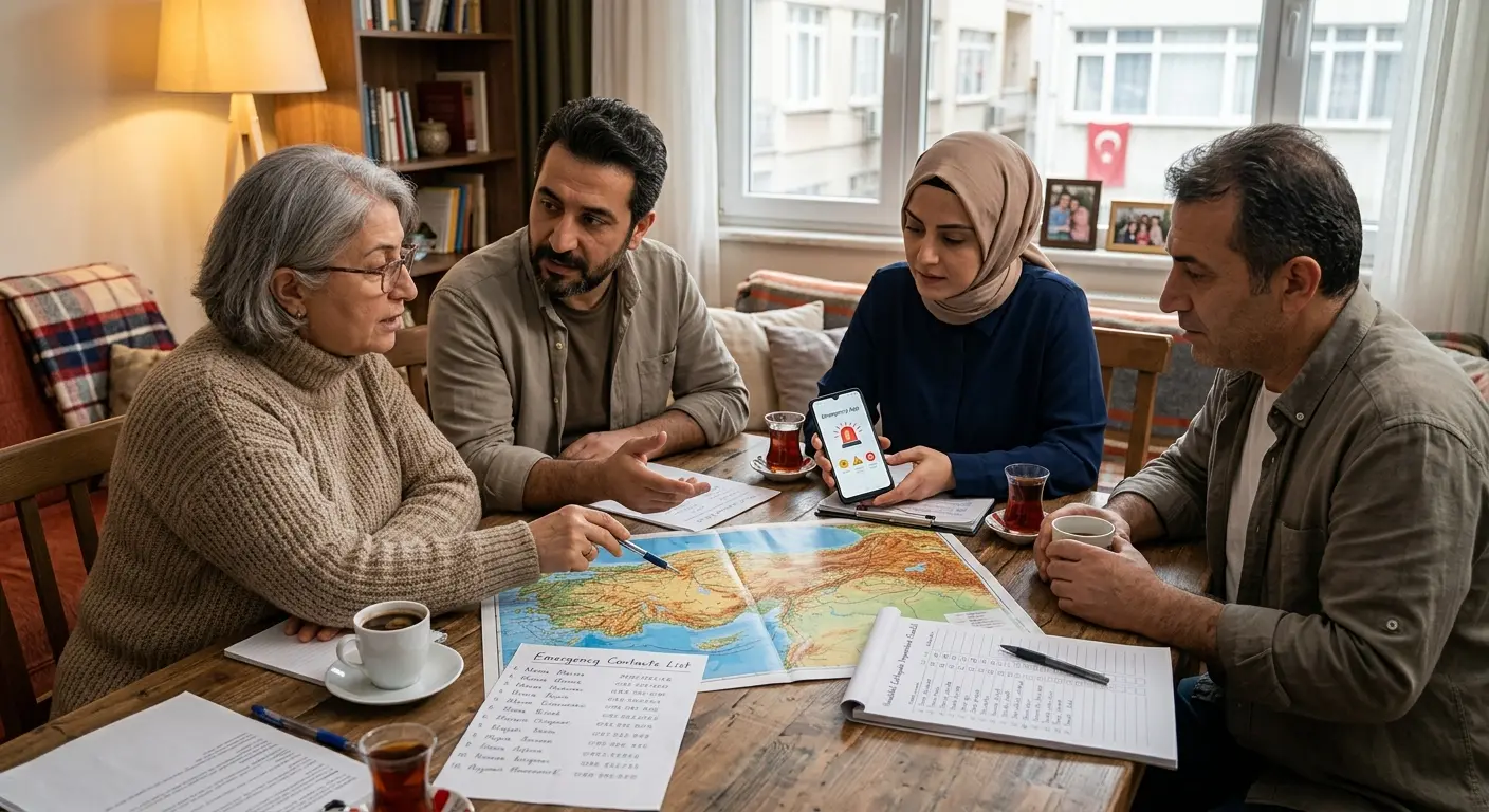 Aile deprem güvenlik planı