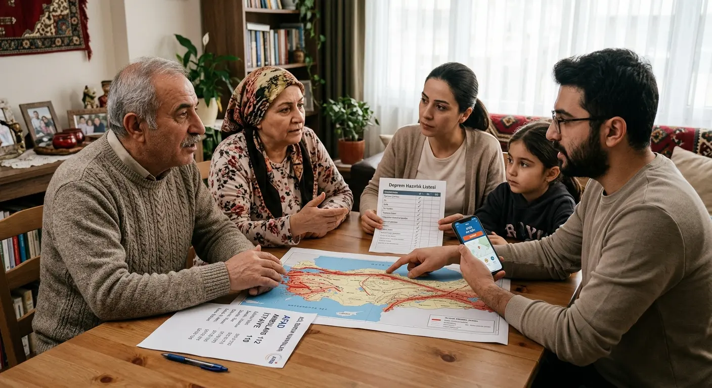 Aile deprem güvenlik planı