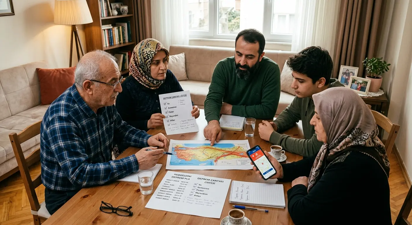 Aile deprem güvenlik planı