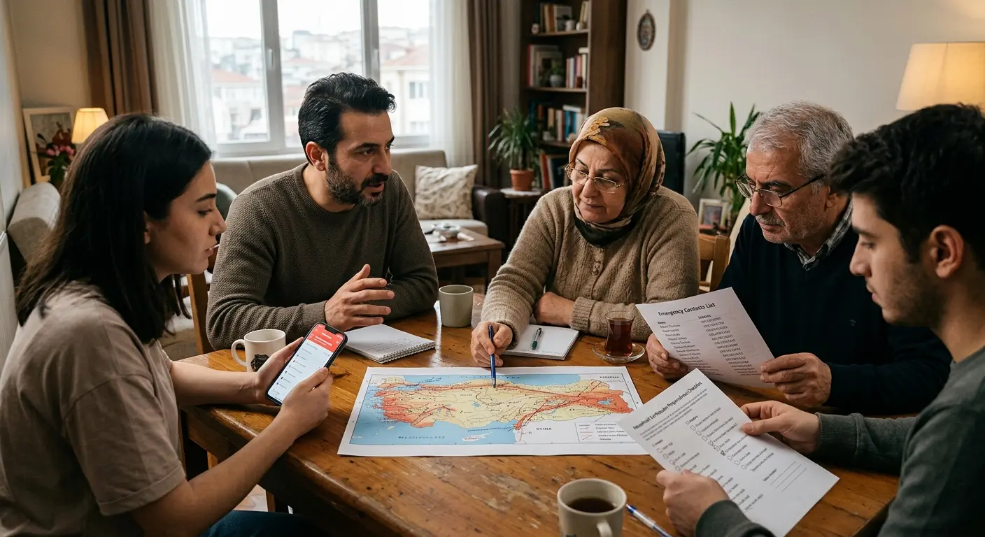 Aile deprem güvenlik planı