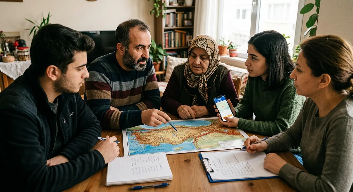 Aile deprem güvenlik planı