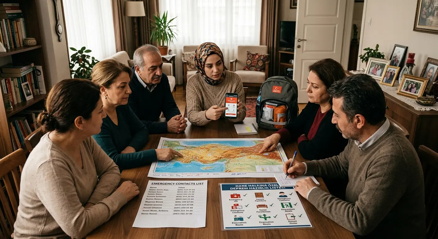 Aile deprem güvenlik planı