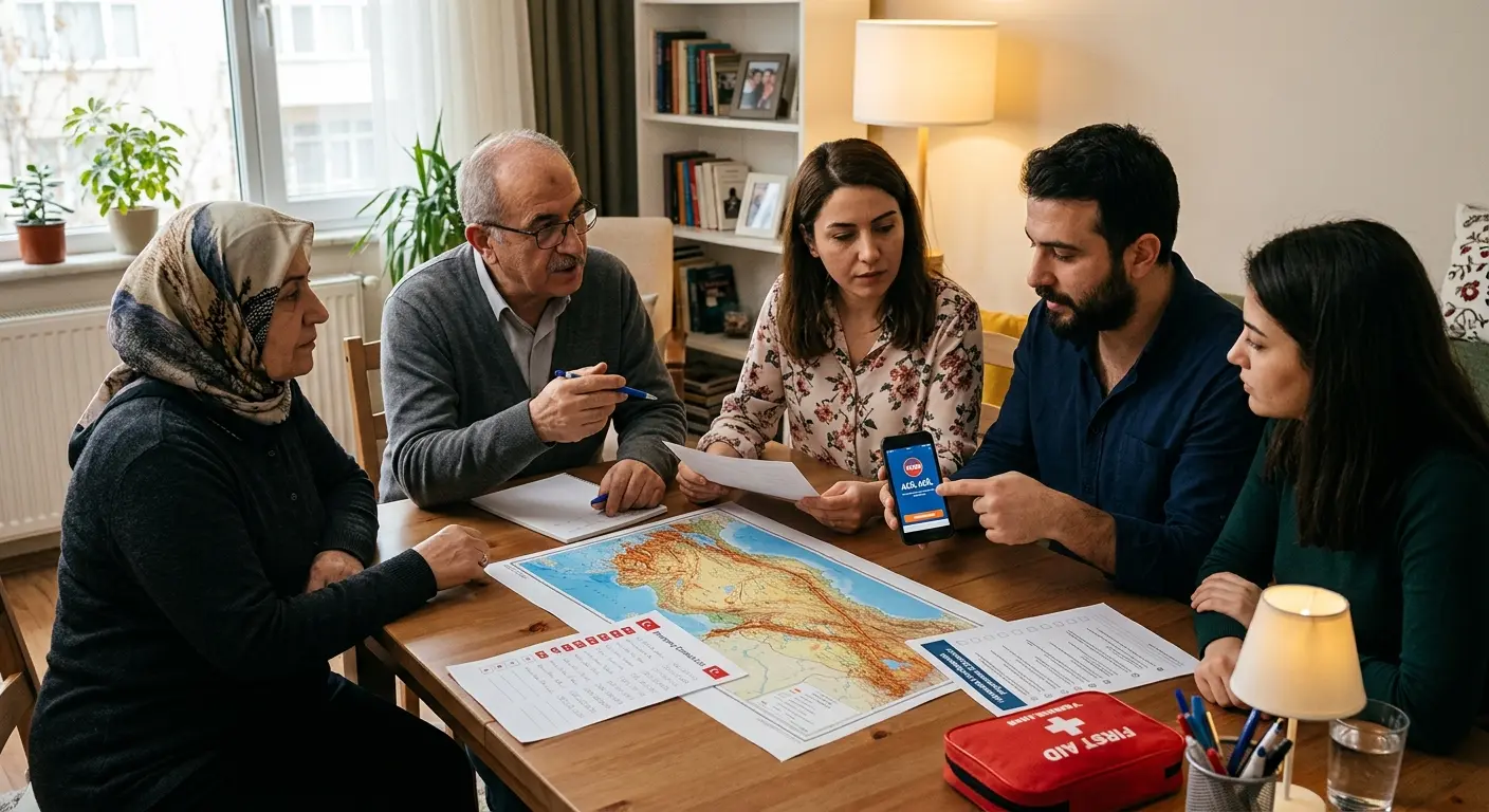 Aile deprem güvenlik planı